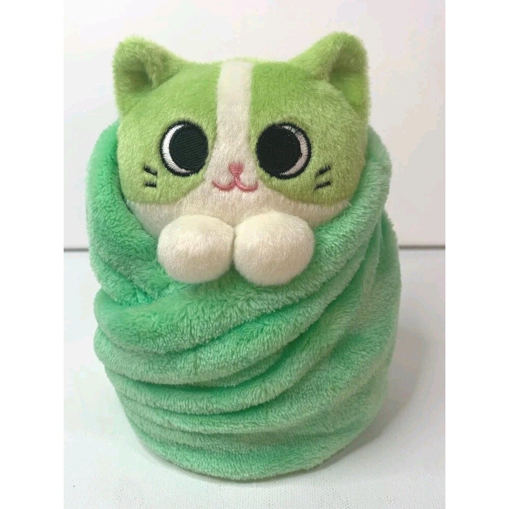 Uncute Purritos Matcha Green Cat Plush Wrapped In Burrito 7" Stuffed Animal